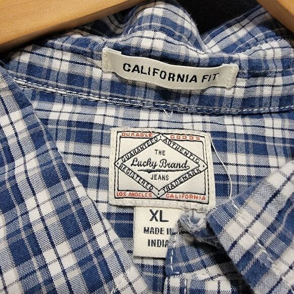 Lucky Brand California Fit Plaid Button-Down Shirt size XL - Picture 3 of 5